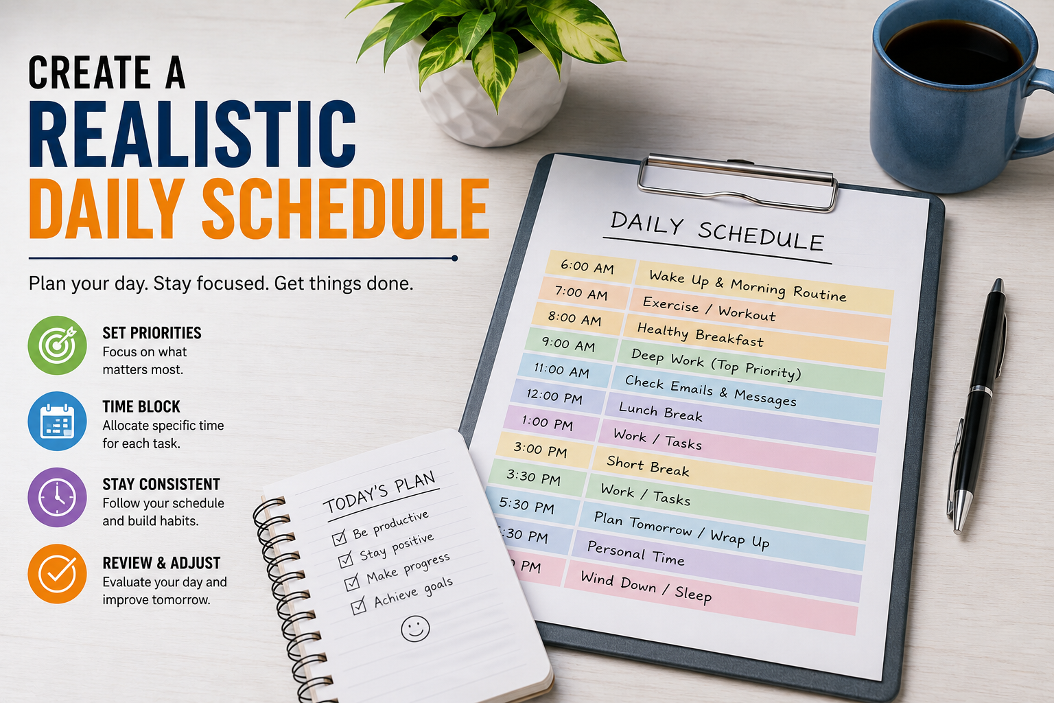 Create a Realistic Daily Schedule