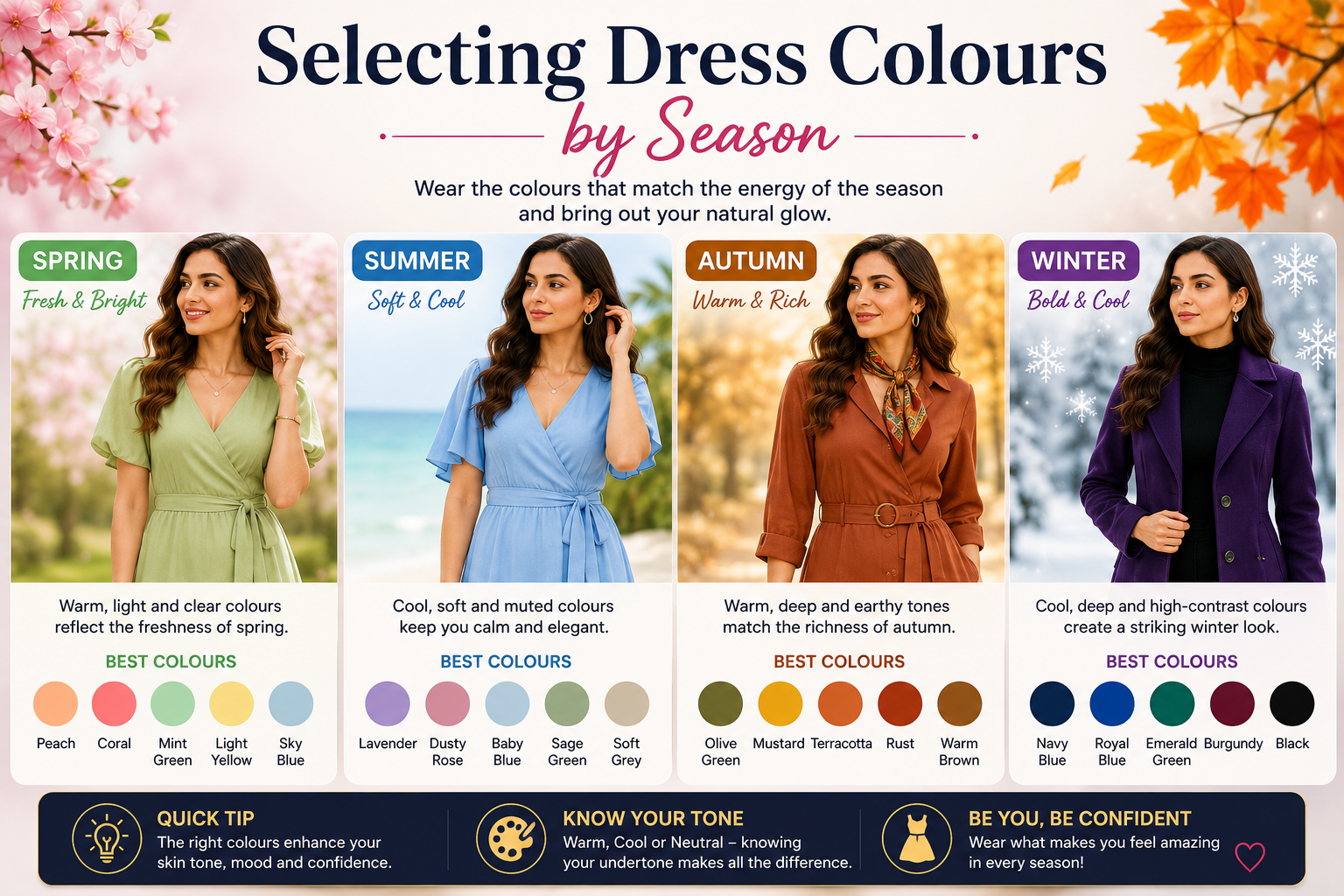 Selecting Dress Colours by Season