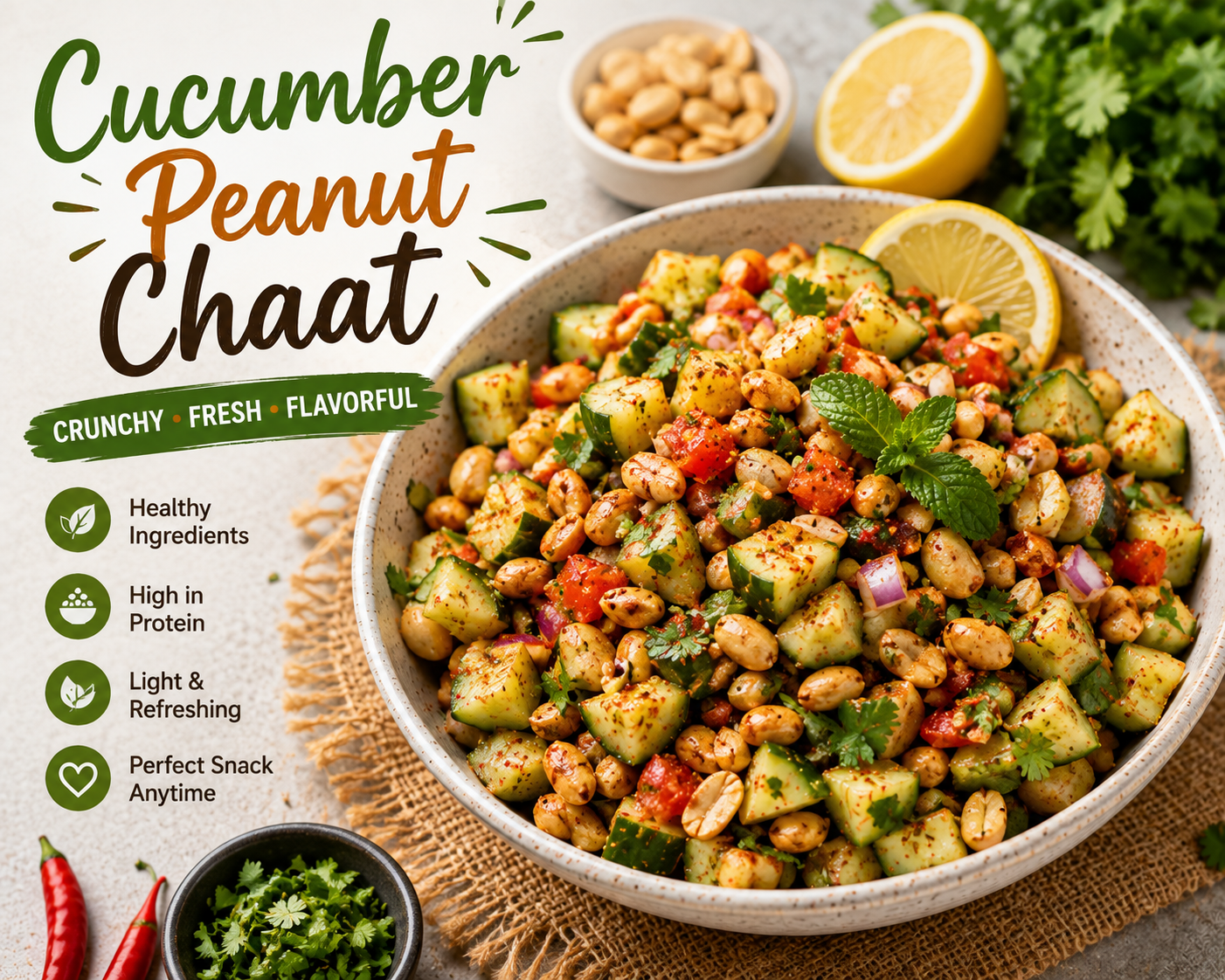 Cucumber Peanut Chaat