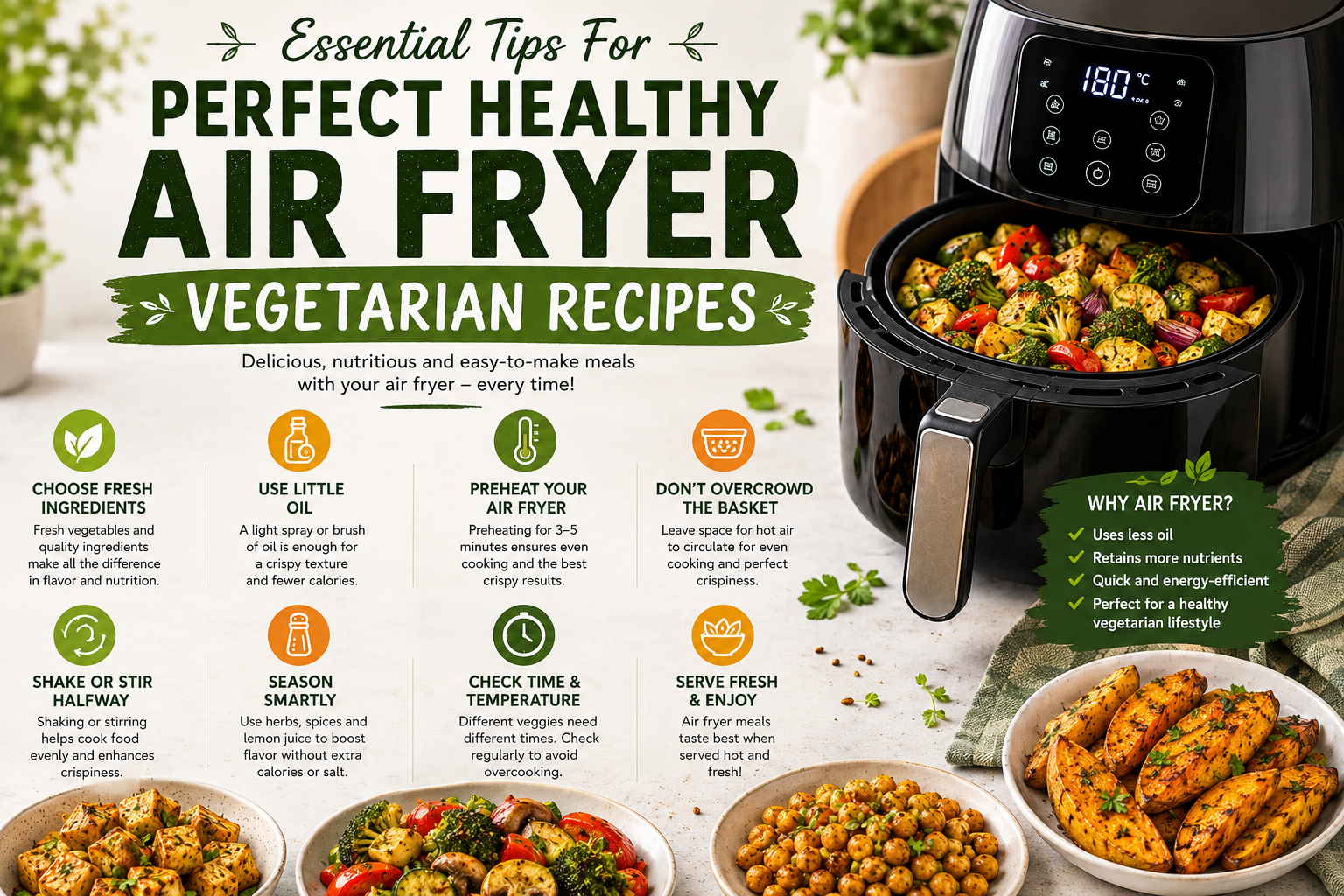 Essential Tips For Perfect Healthy Air Fryer Vegetarian Recipes