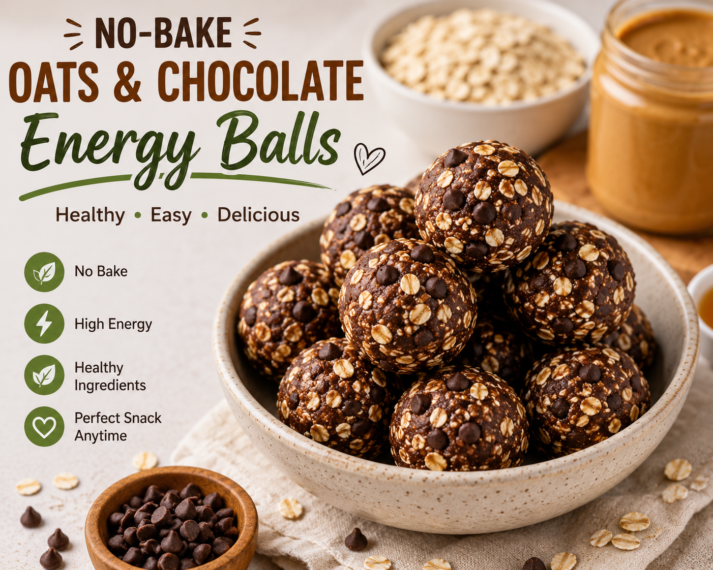 4. No-Bake Oats & Chocolate Energy Balls