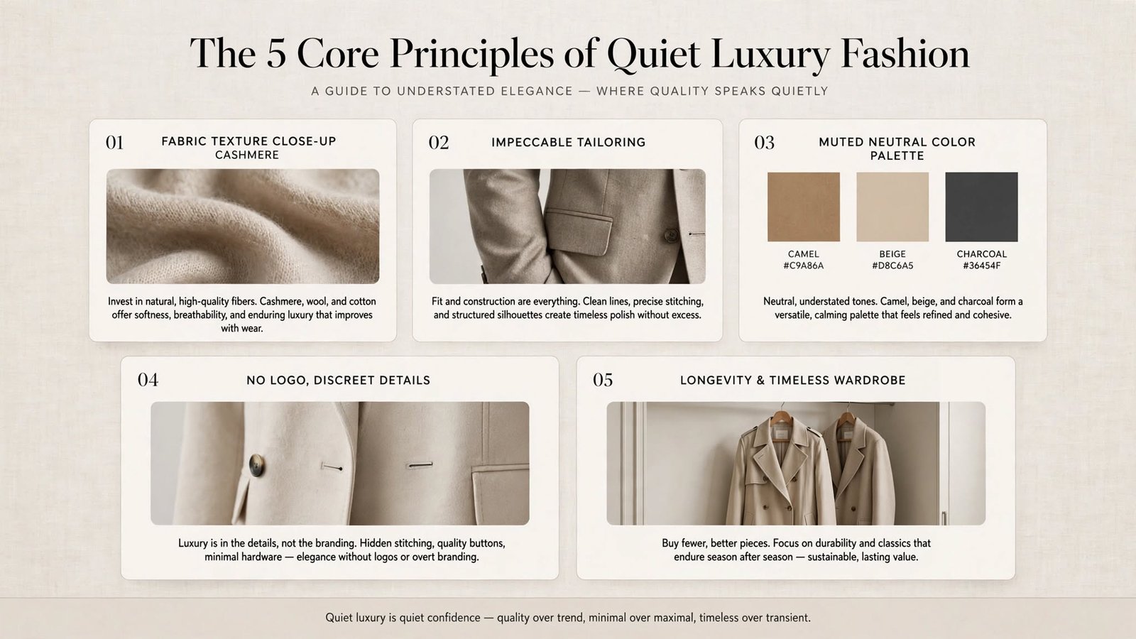 The 5 Core Principles of Quiet Luxury Fashion