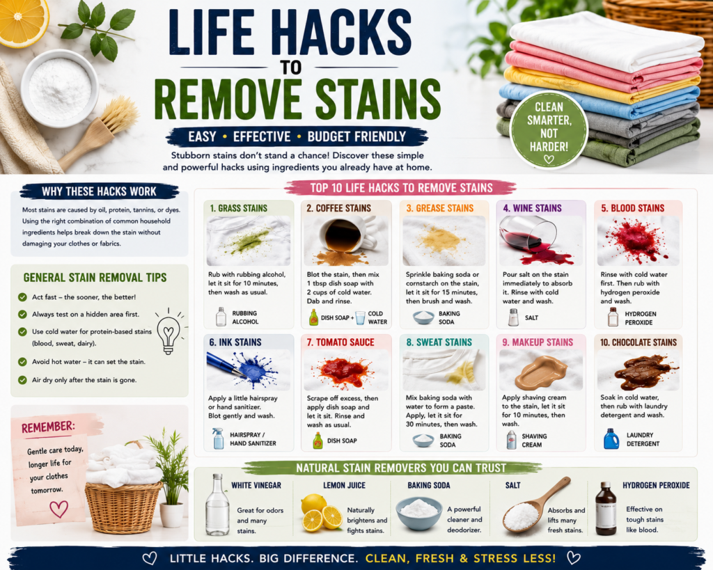 Life Hacks to Remove Stains