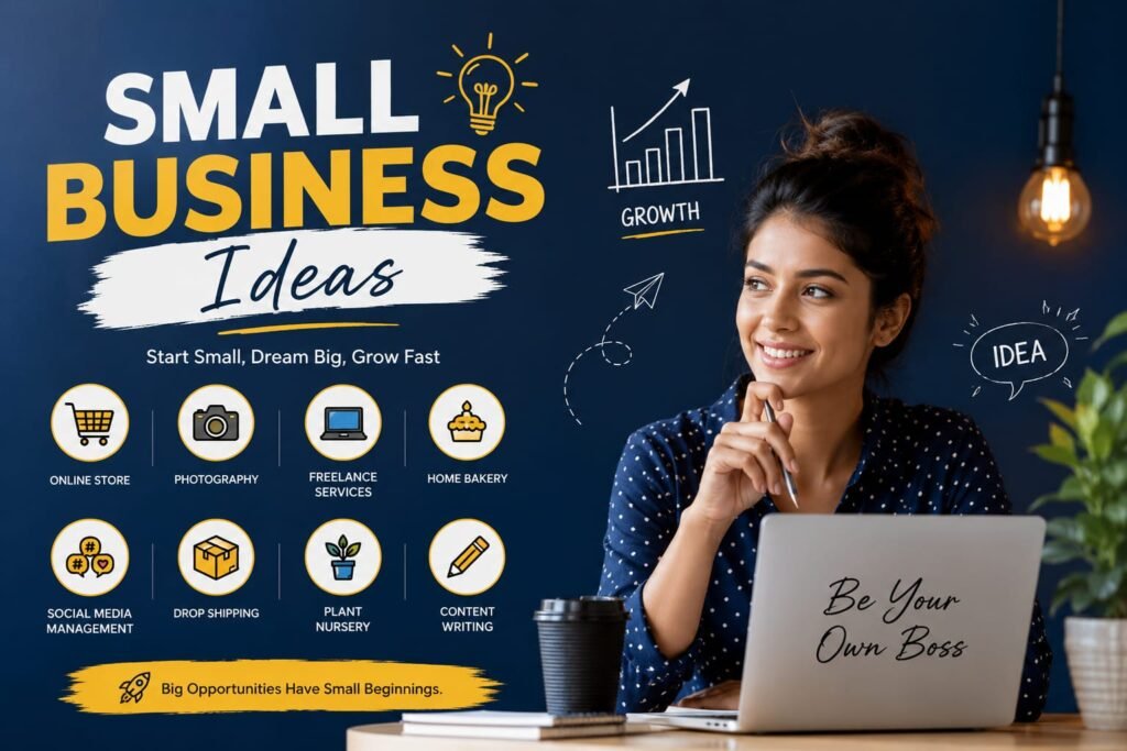 33 Small Business Ideas to Start in 2026 Low-Cost, Profitable & Beginner-Friendly small business ideas