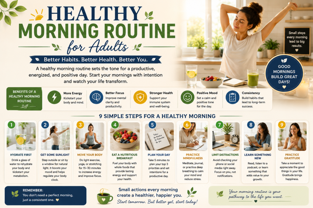 Healthy Morning Routine for Adults